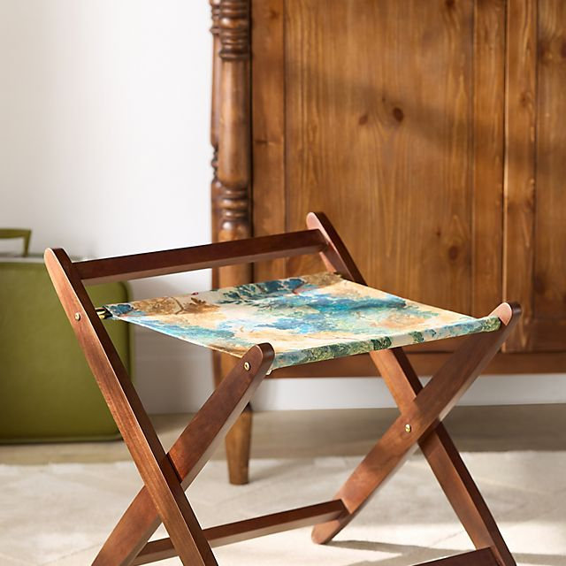 Printed Sling Fabric Luggage Rack