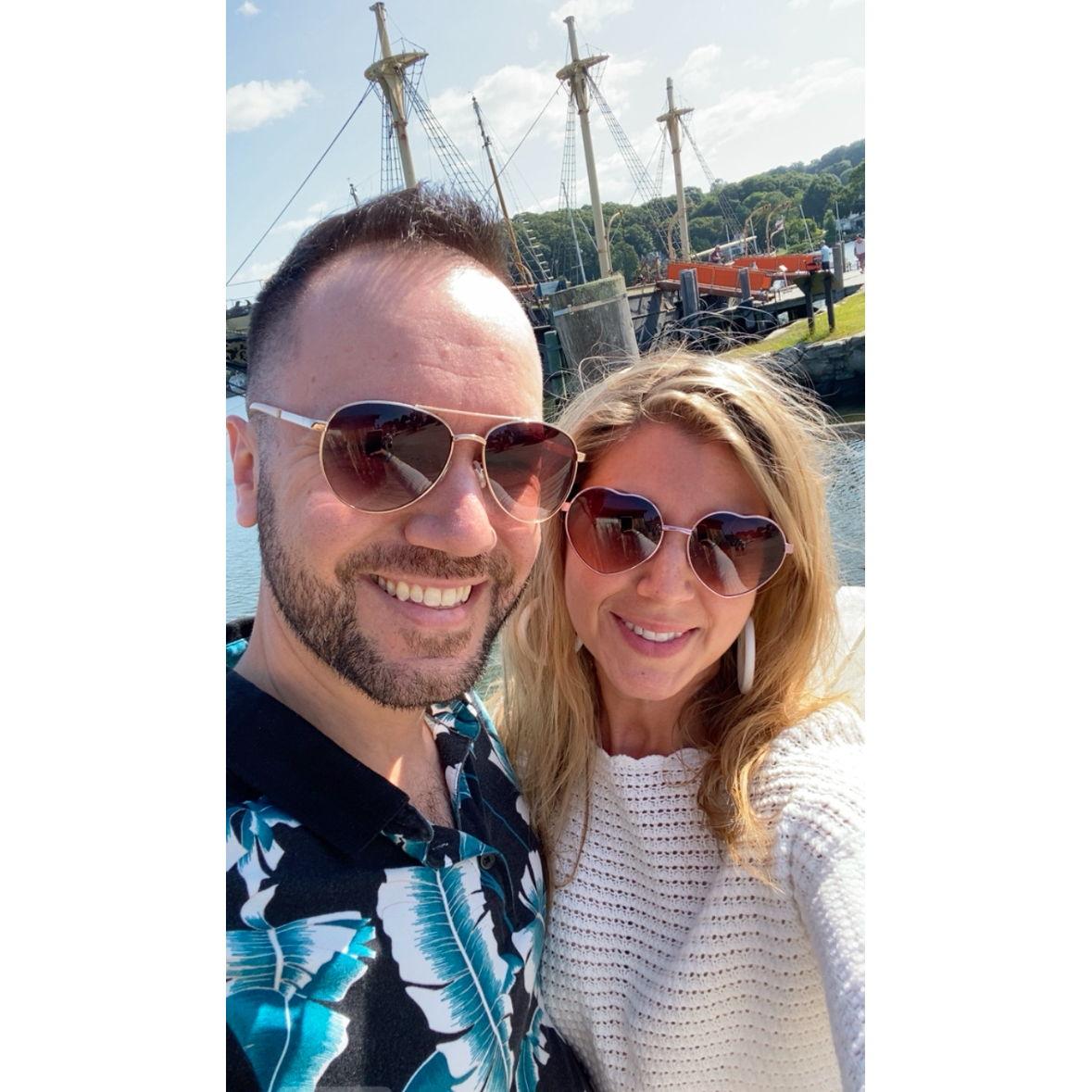 At the marina