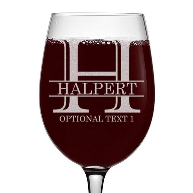 Halpert Personalized Etched Monogram Beer Soda Can Glass 16oz