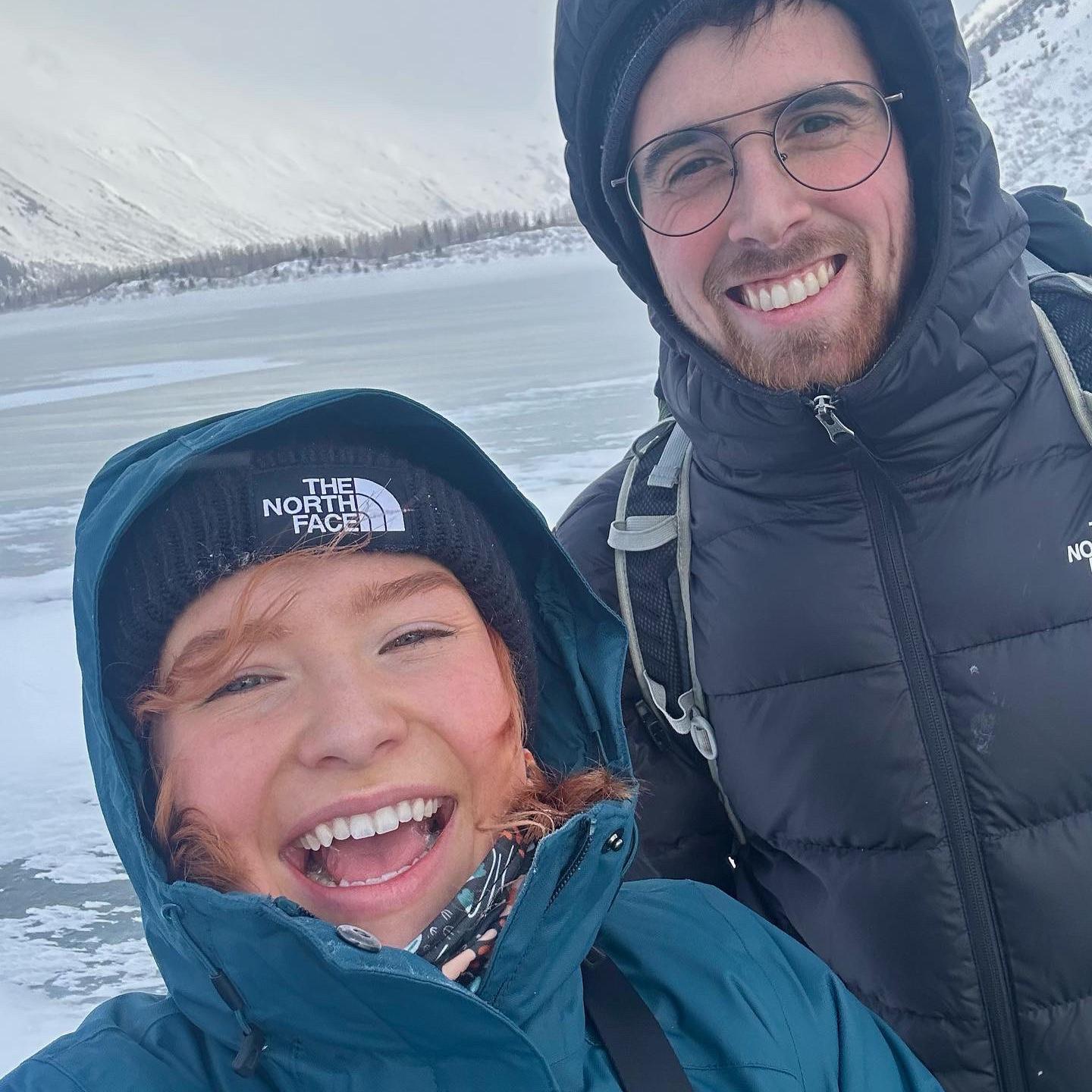 Ice skating to Portage glacier