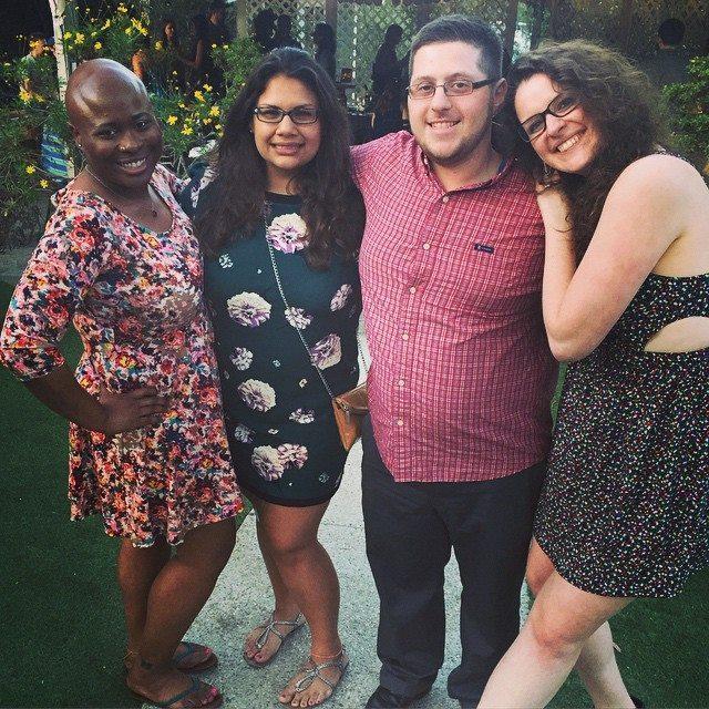 At Kellyn & Gabby's engagement party w/ Kelci (Maid of Honor) and Emily (One of Olivia's Bridesmaids)!