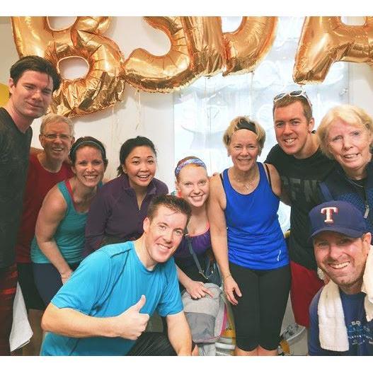 Spin class with Conroy-Cowherd family in Bethesda -- Christmas '16