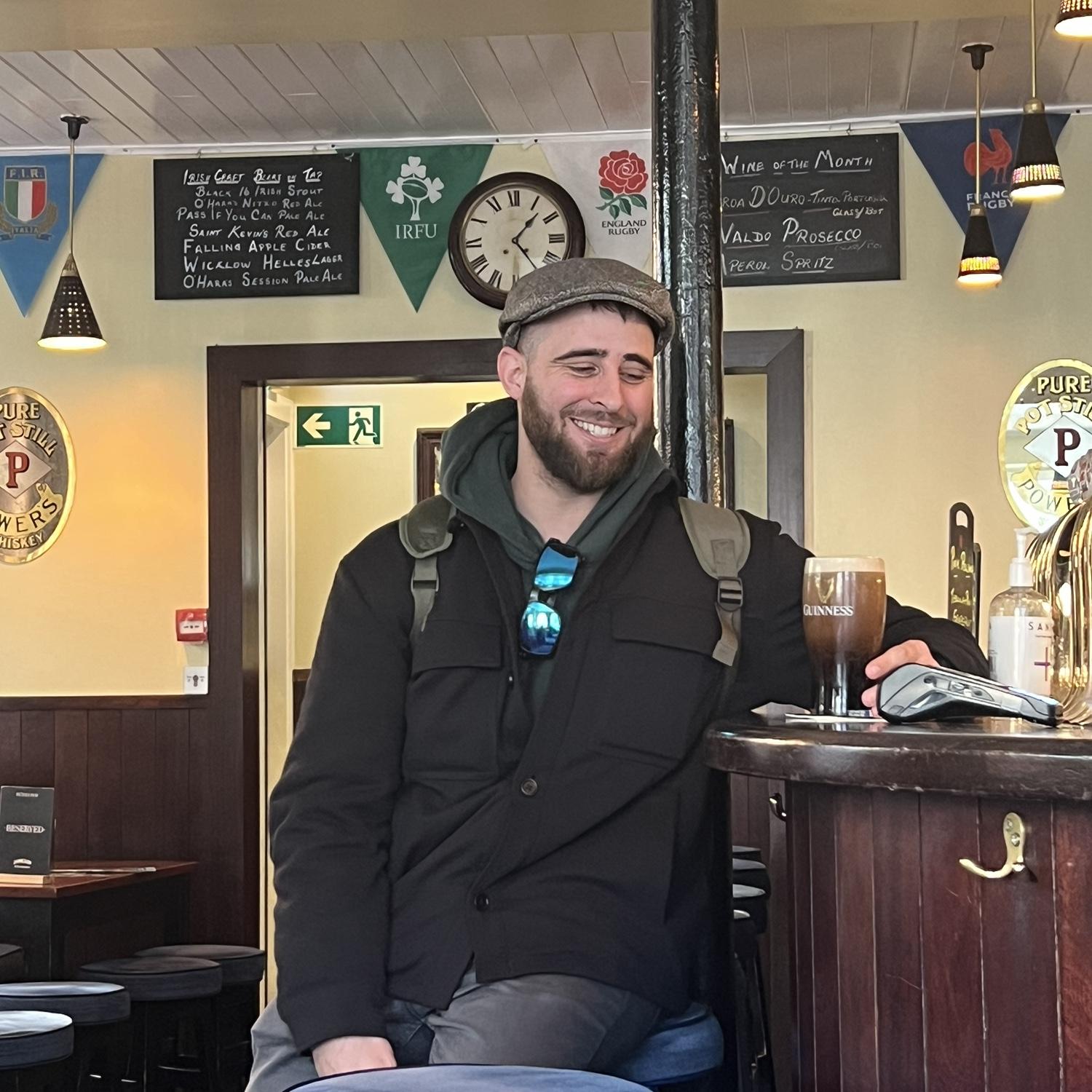 Michael’s first Guinness in Ireland🍀