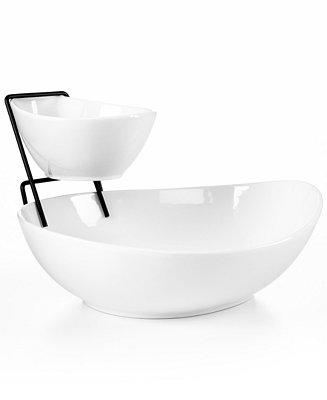 Whiteware Serveware Chip and Dip, Created for Macy's