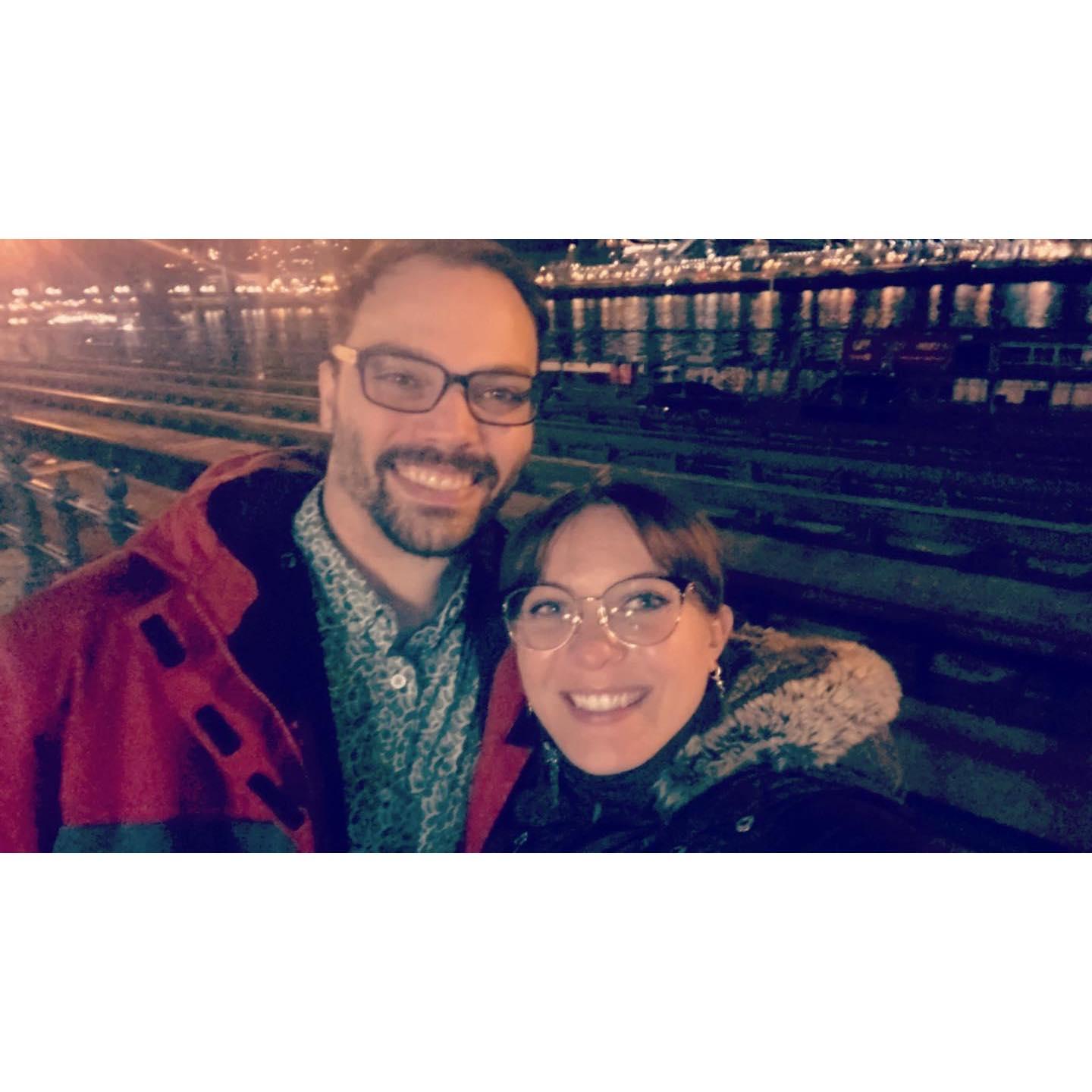 We spent Valentine's Day 2023 in Budapest and had dinner over looking the Danube River