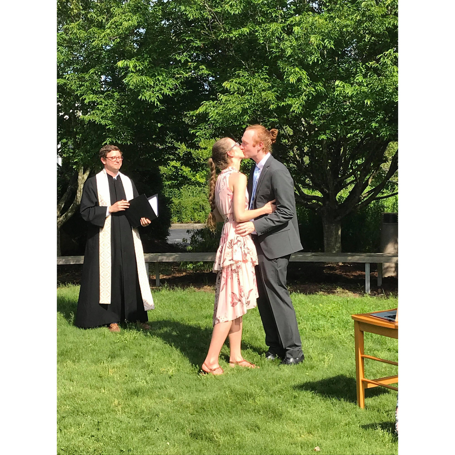 Our first kiss as husband & wife.