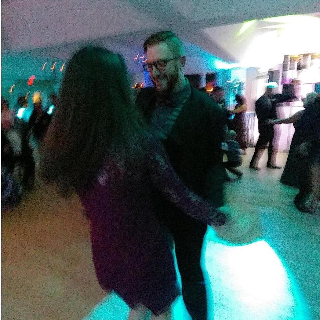 Dancing the night away at a wedding in New Jersey, December 2018.