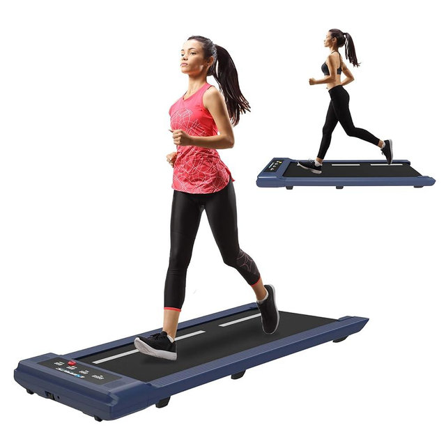 Exerpeutic Walking Pad Treadmill 400 lb Capacity, 2-in-1 Under Desk Treadmills for Home Office, Fold Flat Treadmill