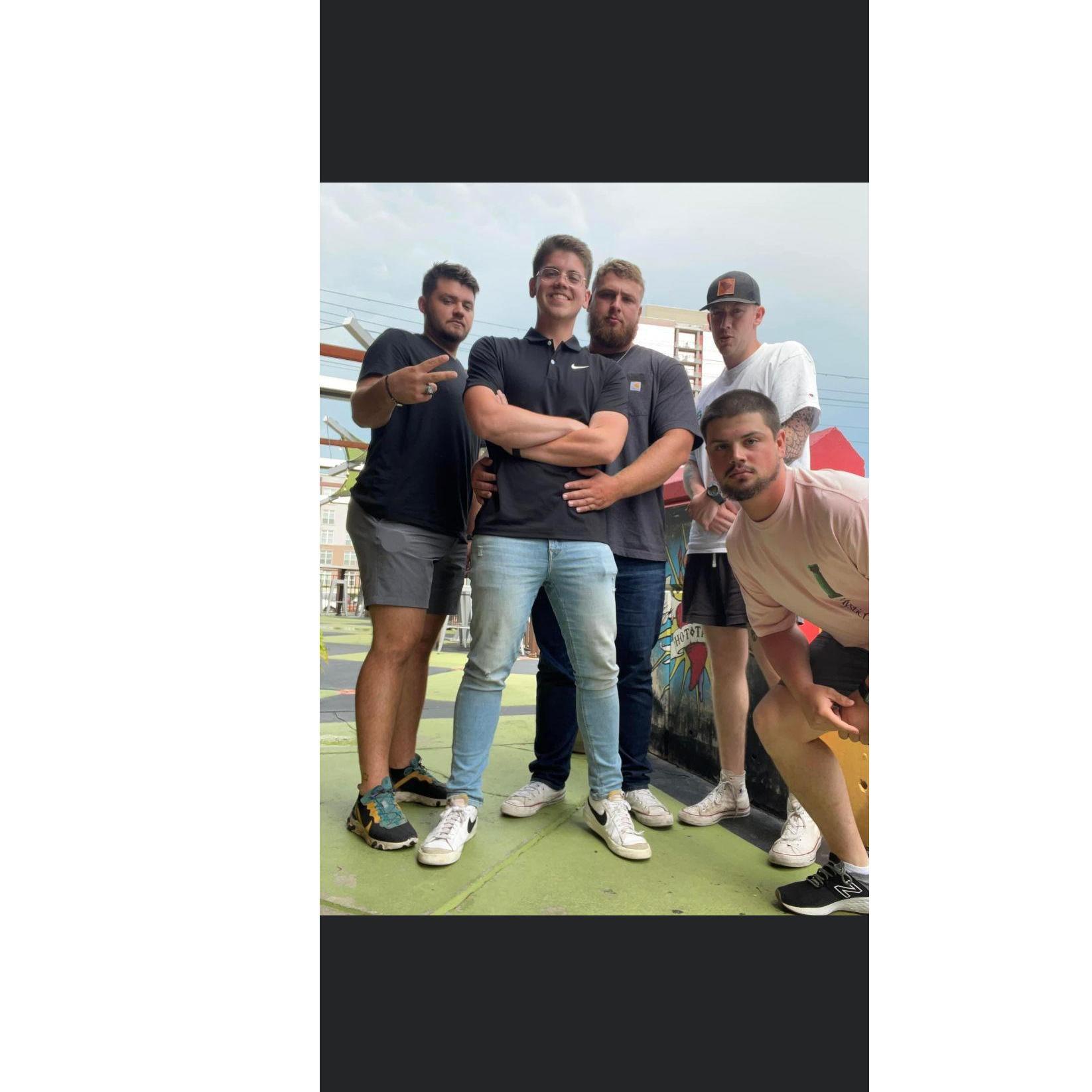 The Groom with his Groomsmen on the Bachelor Trip!!