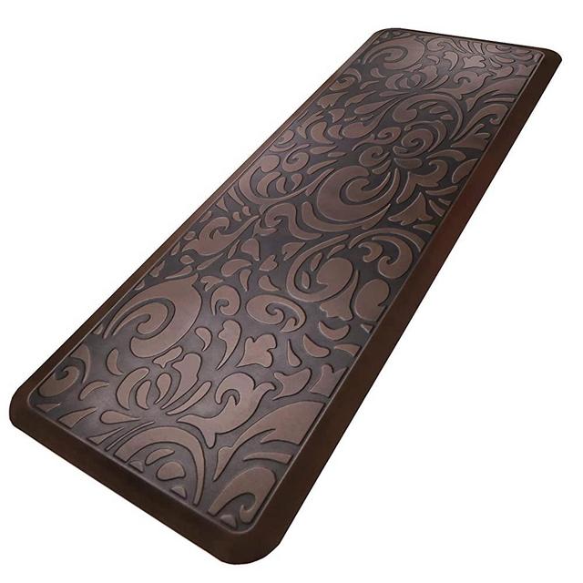 Butterfly Long Kitchen Anti Fatigue Mat Comfort Floor Mats - Perfect for kitchen, Non-Toxic, Waterproof, 24 x 70 inches, Dark Antique