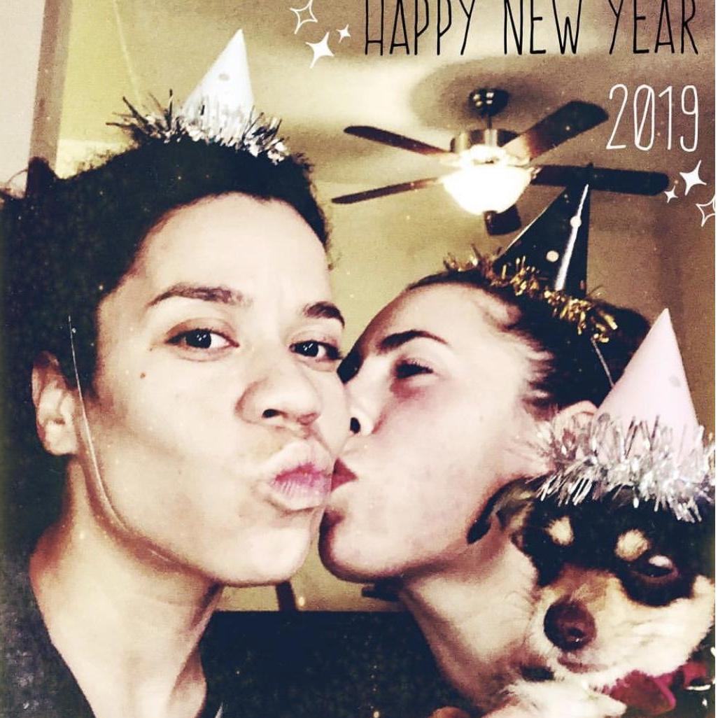 Ringing in the New Year with our fur baby, Scamp! He had barely been with us for a week at this point.