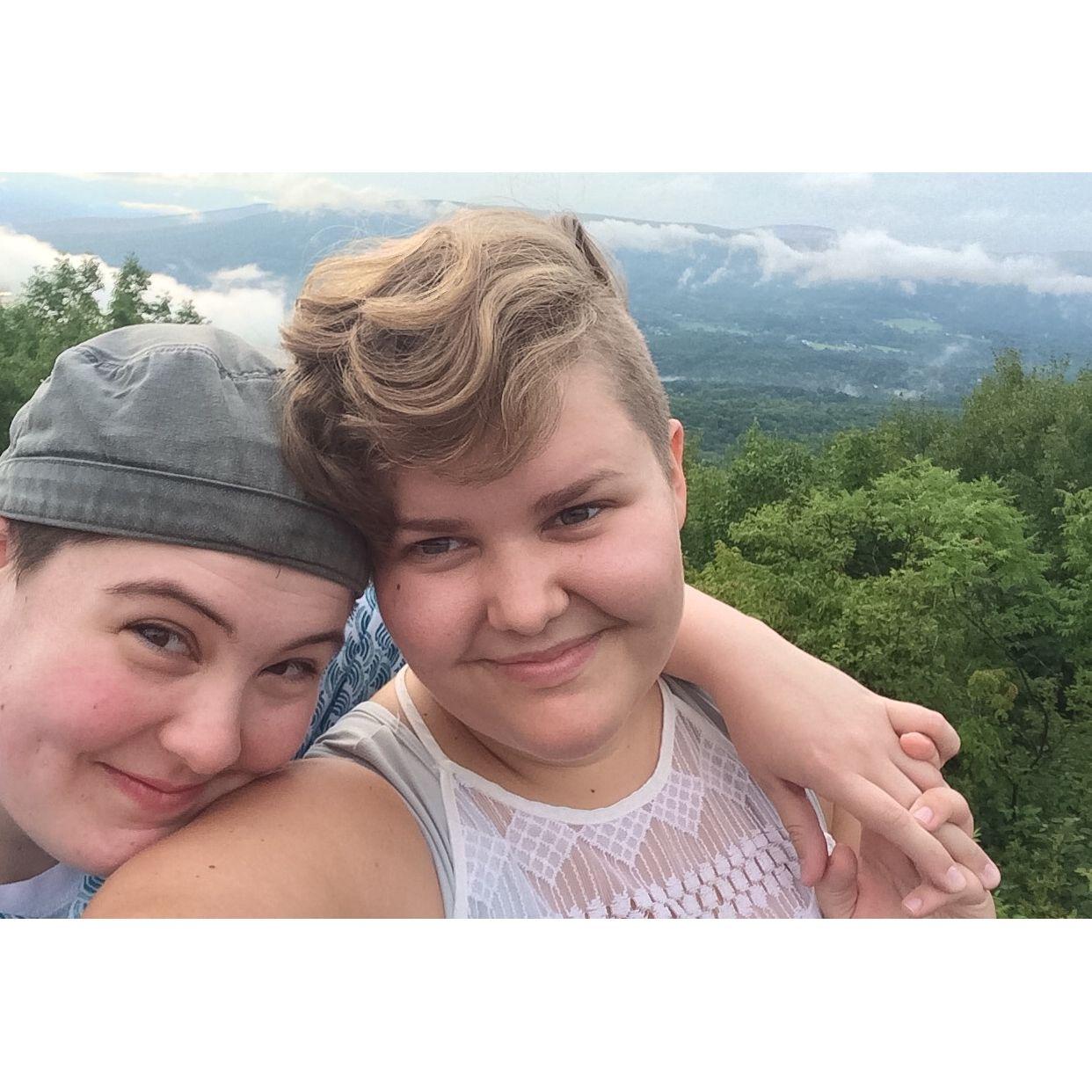 Our third date was a weekend trip to the Berkshires, this is our first photo together.  Summer 2016