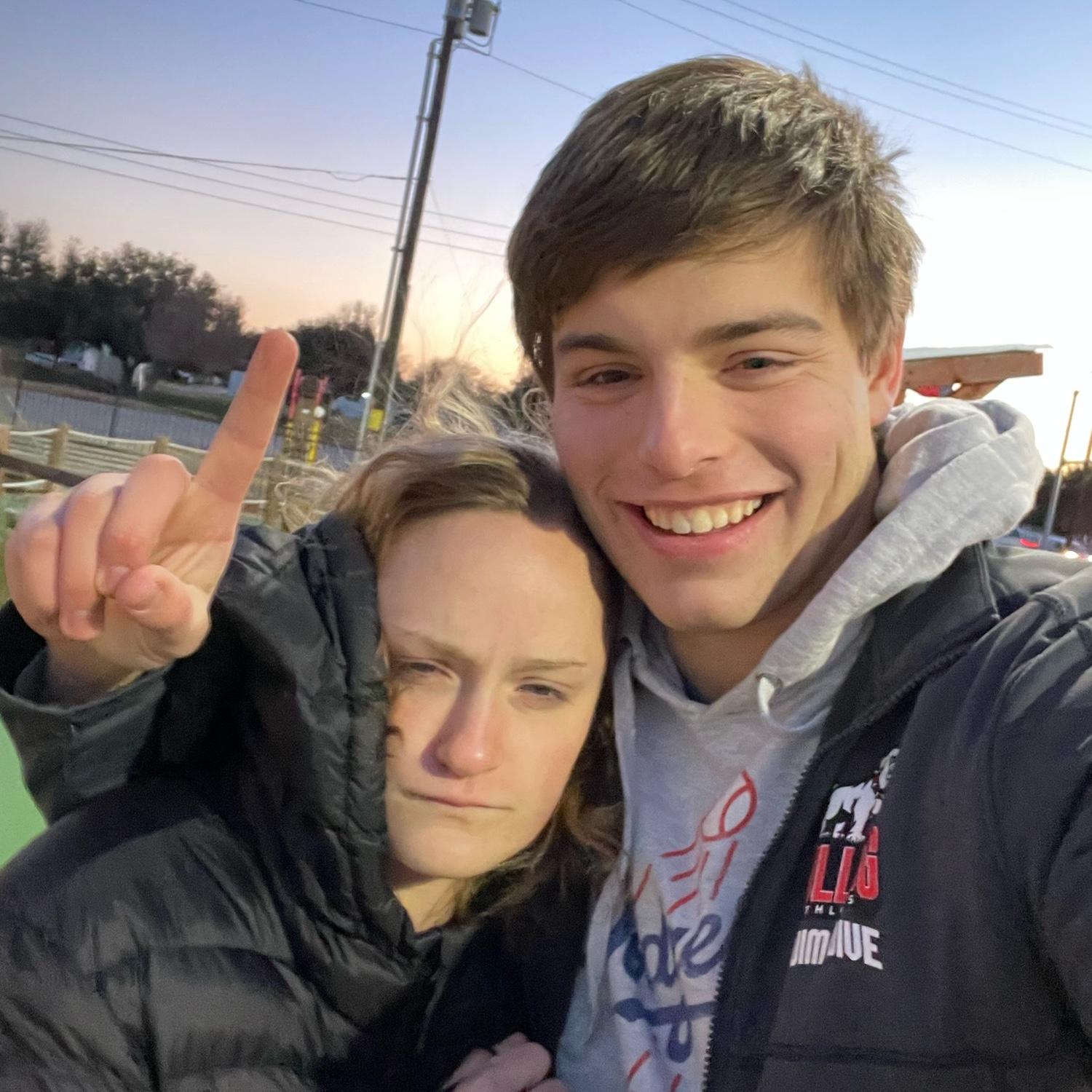 Ben won this time in mini golf. It was freezing. So Kylee was cold and a loser... not happy lol. Can you tell?
