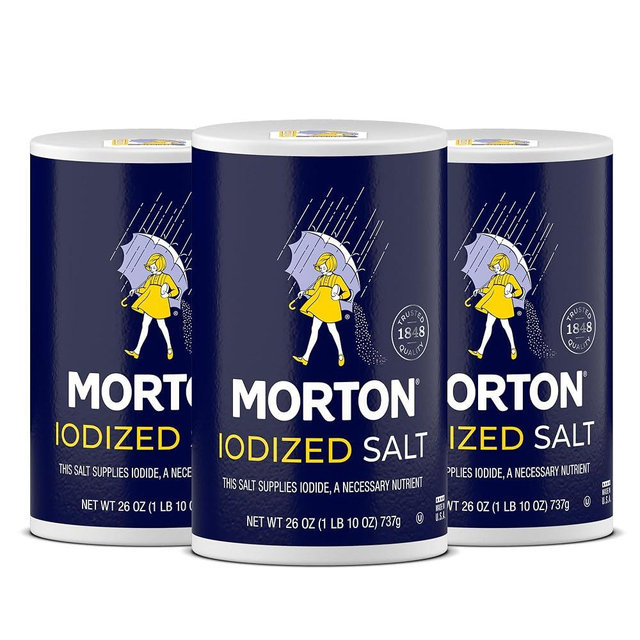 Morton Iodized Salt, All-Purpose, (26 oz), 3-Pack - All-Purpose, Ideal for Cooking & Table Use