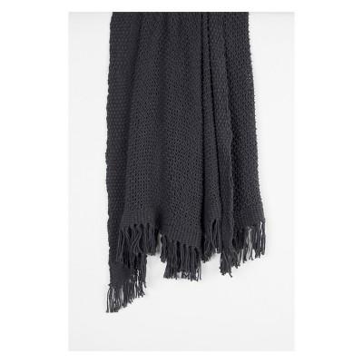 Throw Blankets 50"X60" Dark Gray - Rizzy Home