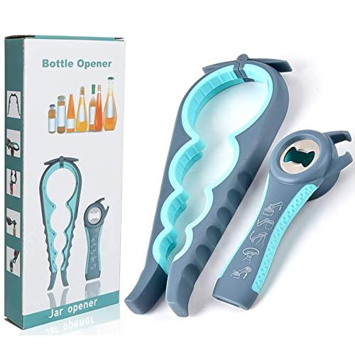 Bottle Opener Jar Opener 5 in 1 Multi Function Can Opener - Happy Opener All in One Opener Tool for Children, Elderly and Arthritis Sufferers