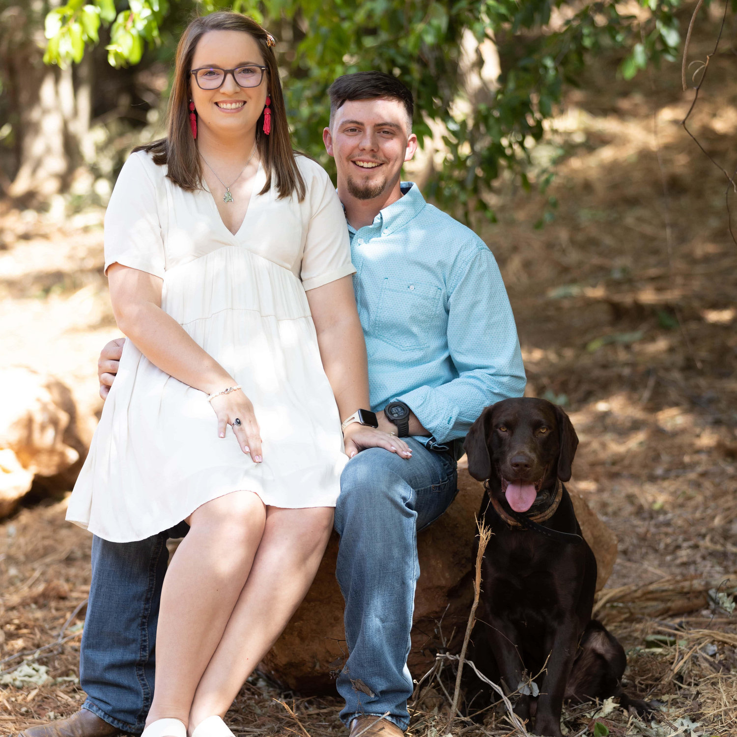 Family photo with the baby doggie Carl Wayne!