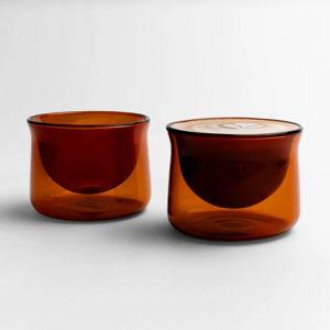 FLUR Latte Glasses Amber