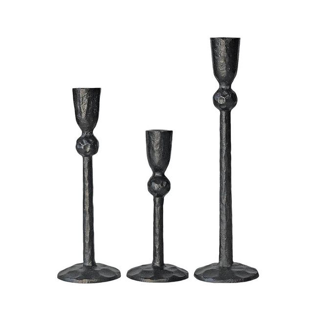 Remenna Iron Taper Candle Holder Set of 3 Decorative Candle Stand, Candle Sticks Holder Decor Candlestick Holder for Wedding, Dinning, Party