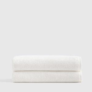 White Turkish Ribbed Quick Dry Bath Sheet (Set of 2)