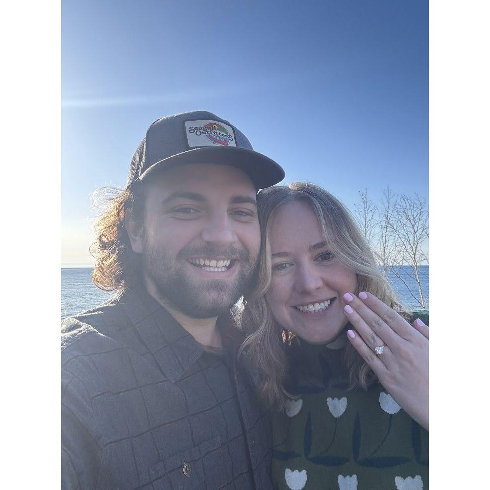 After Jack proposed on the North Shore of Minnesota