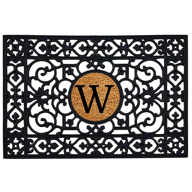 Calloway Mills 160012436W Rubber Monogram Insert Doormat, 2' x 3' (Letter W)