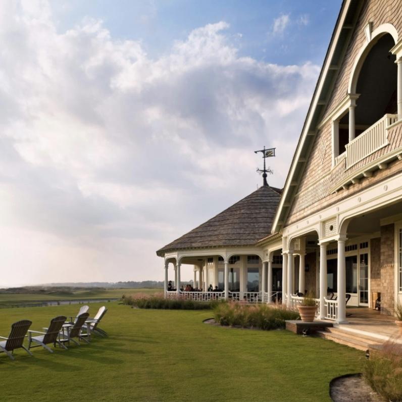 The Welcome Party will be here on the lawn of the Ocean Course Clubhouse.