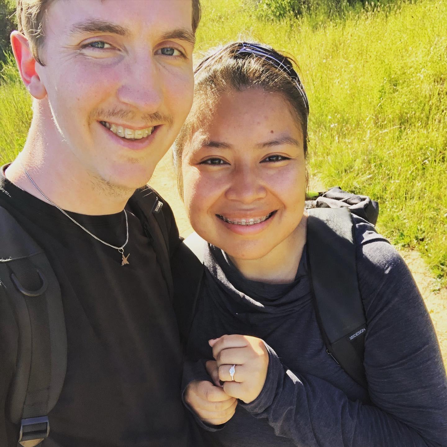 May 2020 - What was a determined 16-mile hike turned into something extremely memorable. Adam proposed on mile 13!
