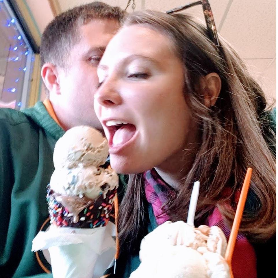 We love ice cream. This was taken the first time Katie took Matt to Olson's in Chippewa Falls. The debate is still out between Olson's and Kelly's Country Creamery in Eden. (Yes, it is a hard choice!)