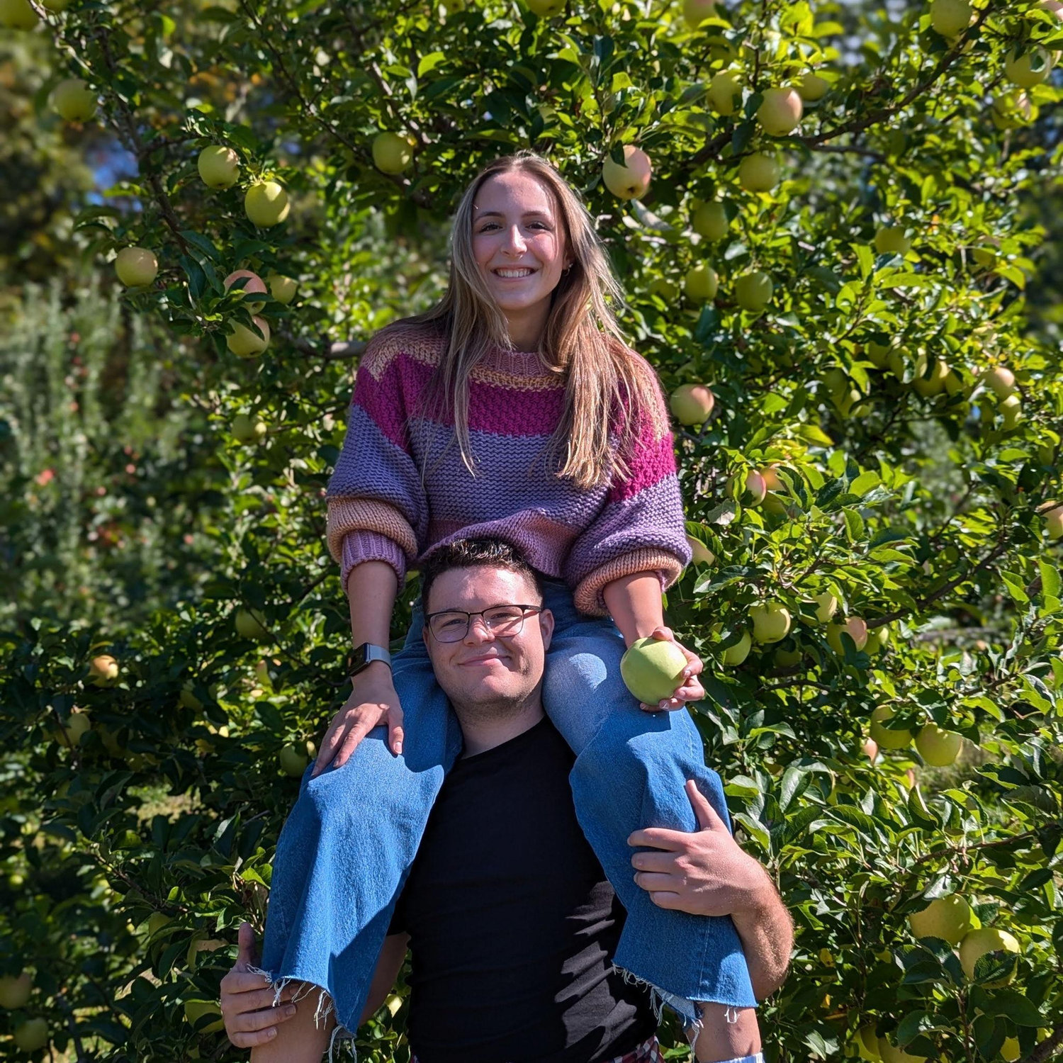 Braiden's first time apple picking!