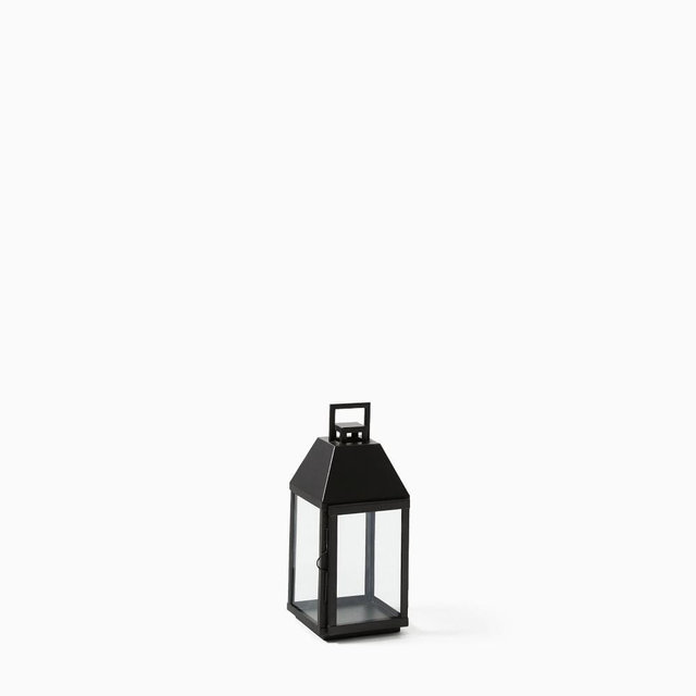 Modern A Frame Outdoor Lantern, Antique Bronze, Medium