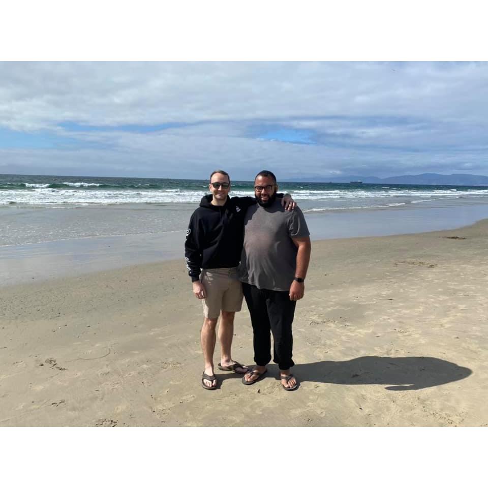 Chris and Joe at the beach before we went back to AZ