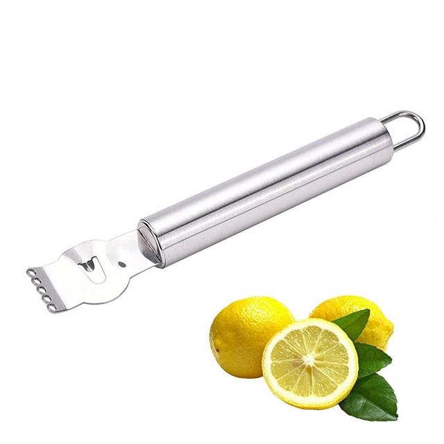 ILJILU Lemon Zester Grater,Stainless Steel Orange Citru Kitchen Peeler Tool with Channel Knife