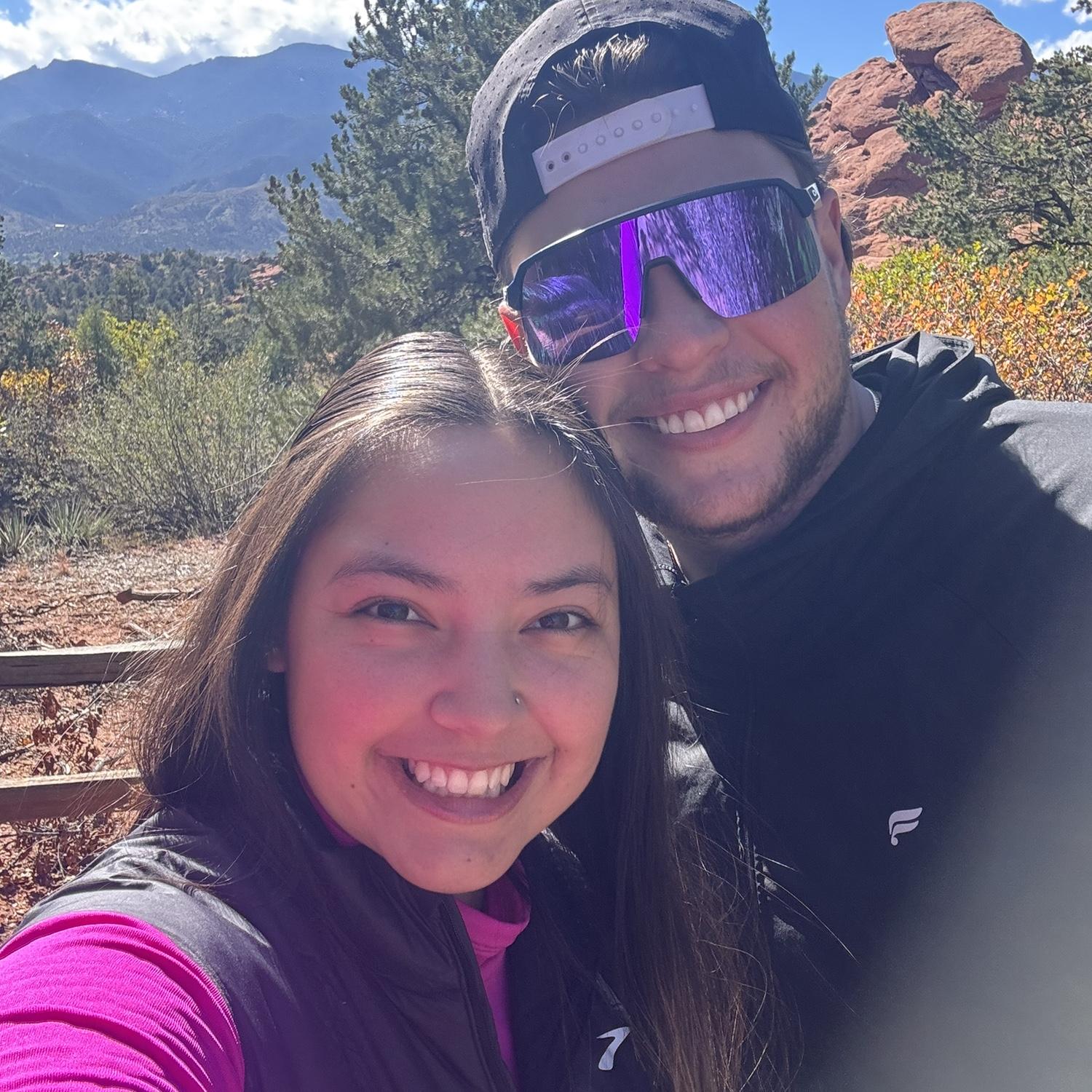 on a hike