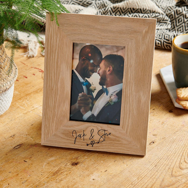 Personalised Wooden Wedding Photo Frame