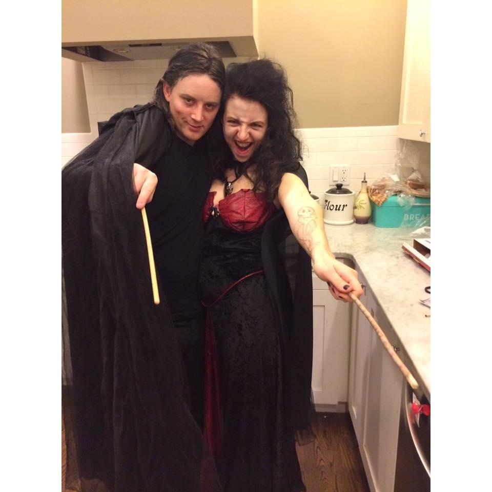 Halloween costume: Severus Snape and Bellatrix LeStrange