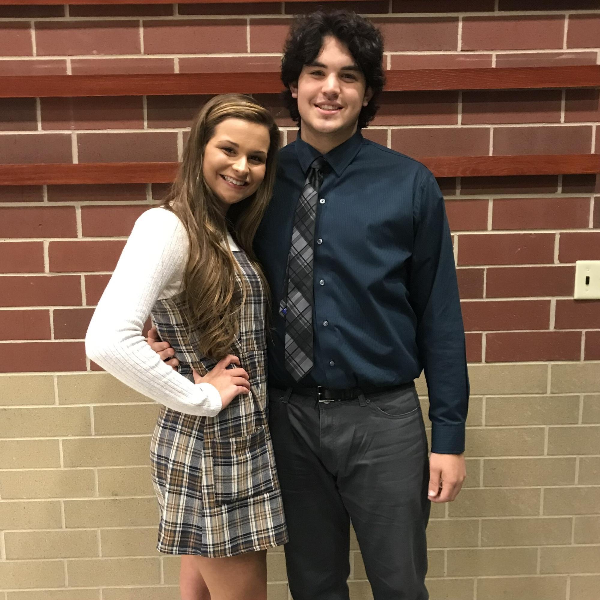 Our high school football banquet in 2018, before we were dating.
