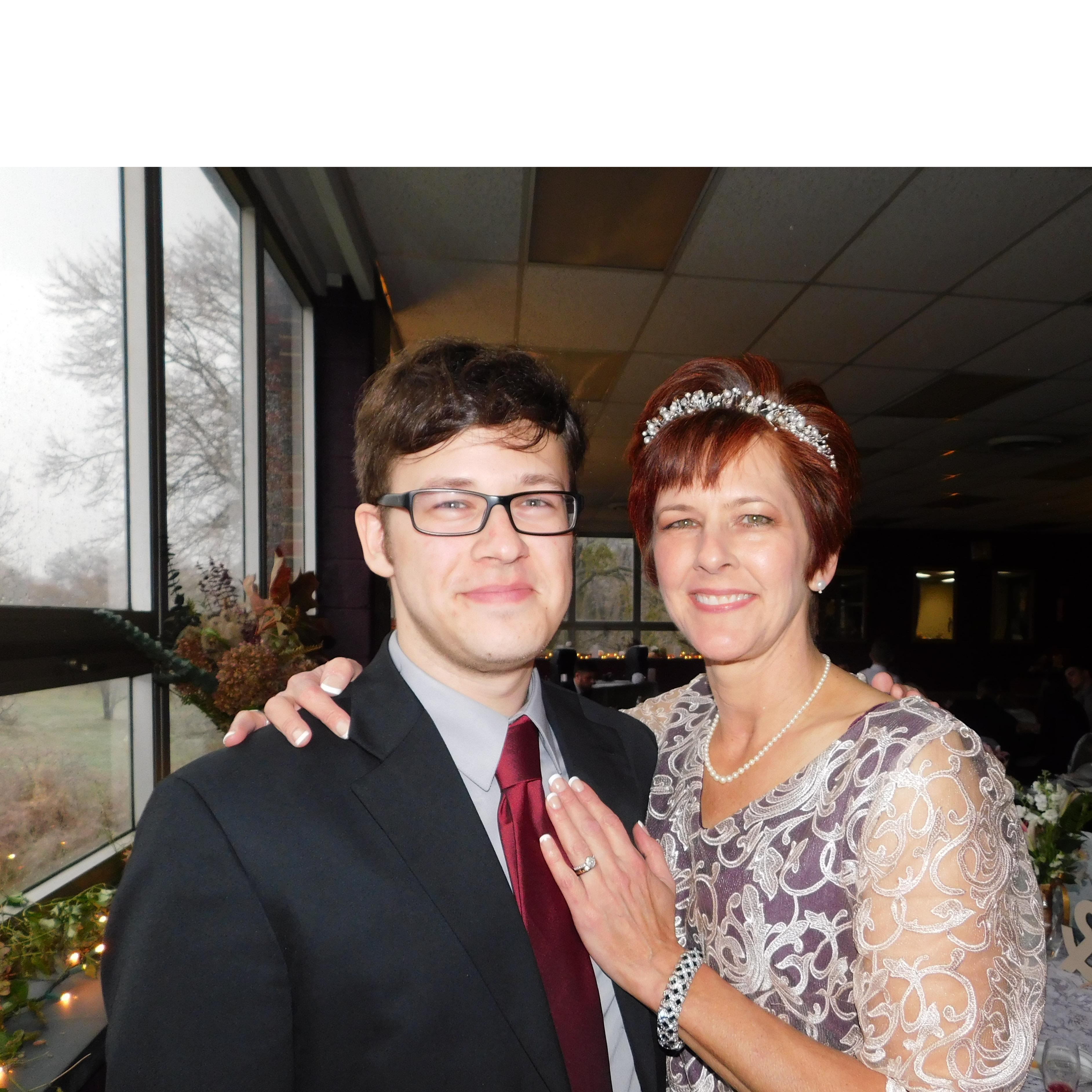 Clark and his proud mom.