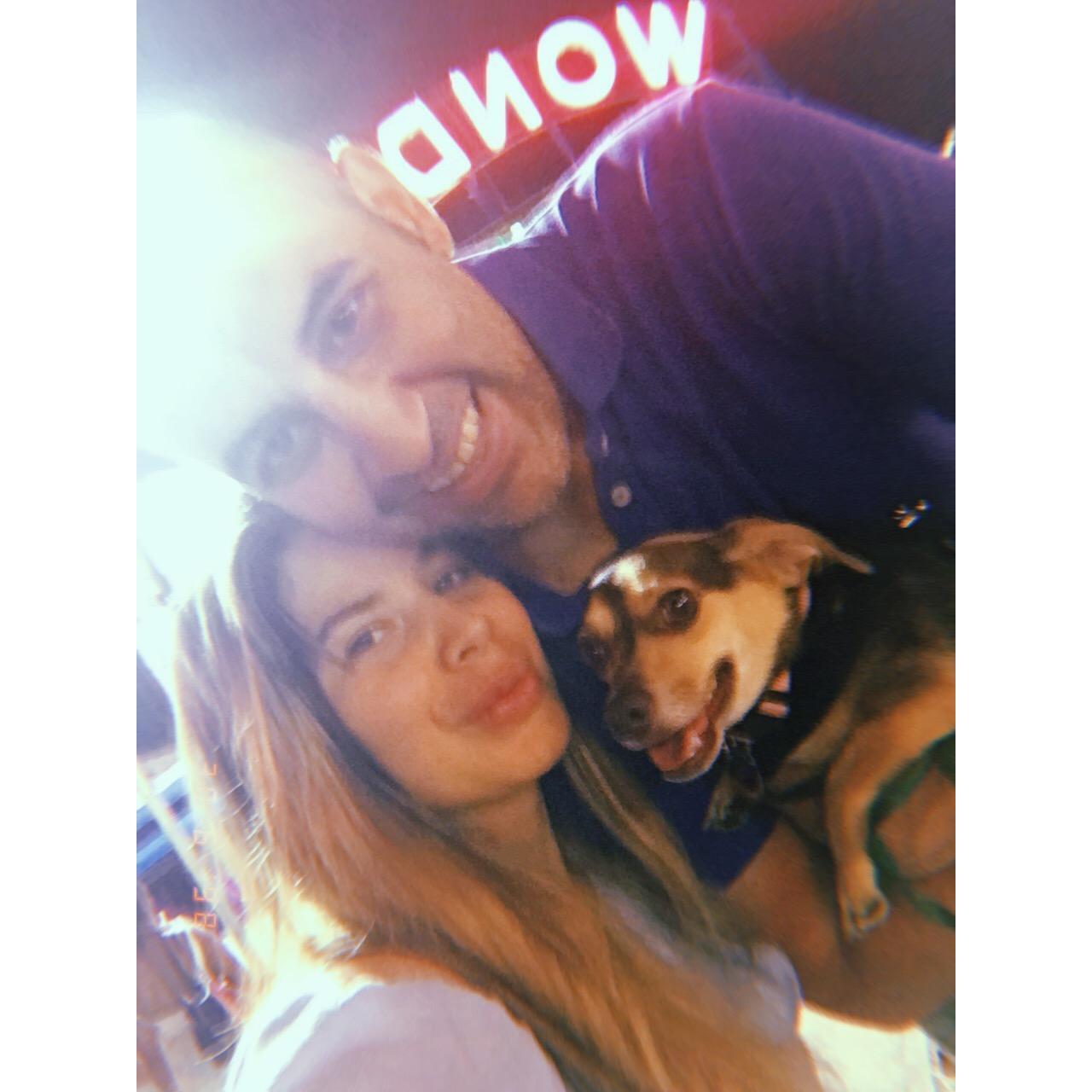 With our first baby 🐶❤️