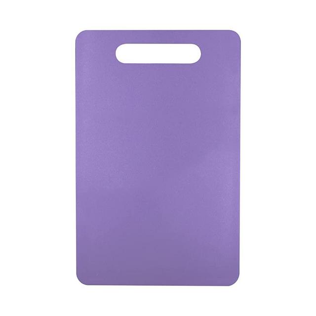 Fotouzy Plastic Utility Cutting Board with Handles, Food Safe PP Material, BPA Free, Dishwasher Safe, Thick Chopping Board, Large Size, Easy Grip Handle, for Kitchen (Purple)