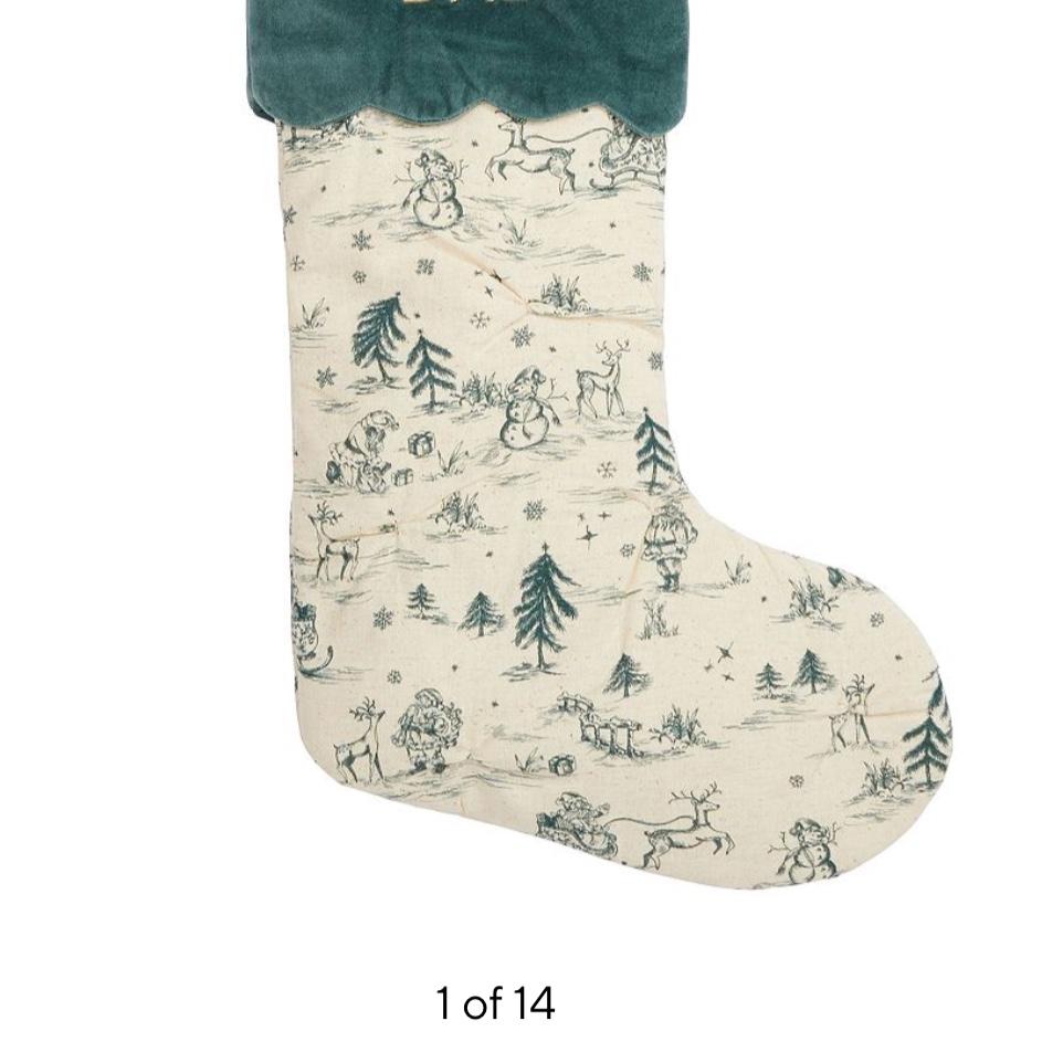 Chris Loves Julia Stocking Collection - Green Stripe : Engrave Olivia