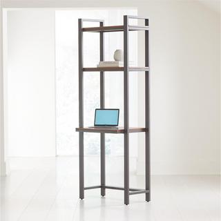 Pilsen Walnut and Graphite Modular Desk with Shelves