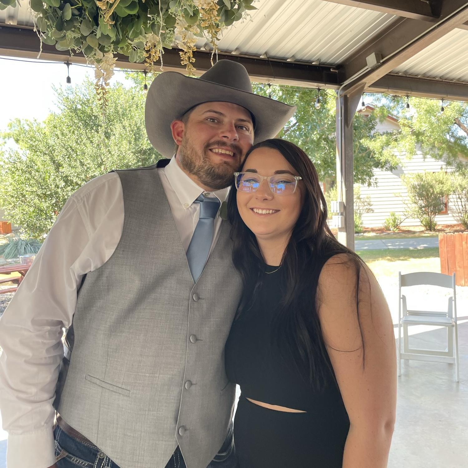 At our friends, Molly and James Hart, wedding. August 2023.