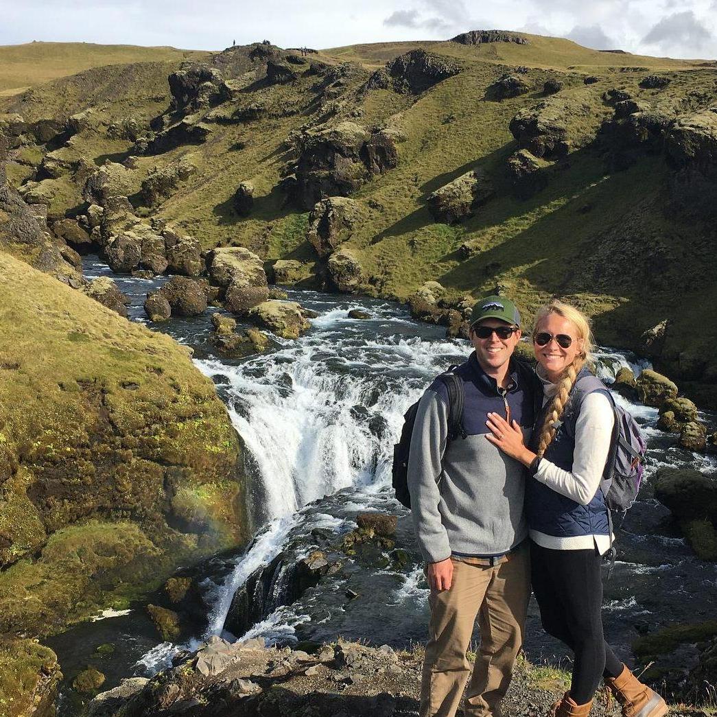 Post engagement at Skogafoss Waterfall!