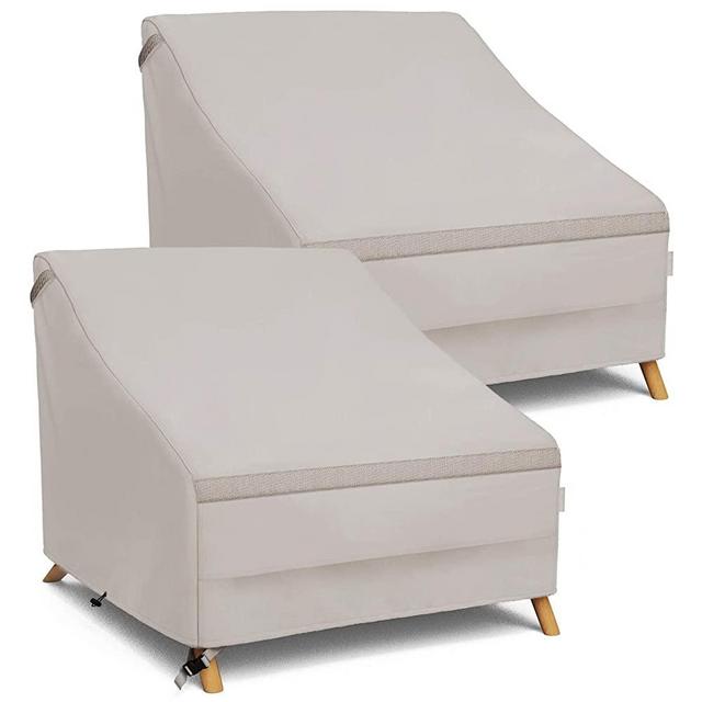 MR. COVER Adirondack Chair Cover, Also Fits Most Patio Furniture Chair, 33W x 40D x 35H Inches, Waterproof & UV Protection, Neutral Color, Amenre Series (2-Pack)