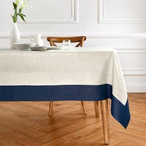 Contempo Tablecloth (Navy and Natural Contempo, 60"x108")