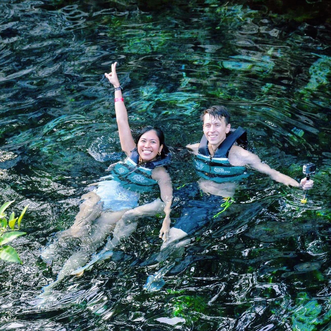 Oct 25, 2021 - Cooling off in a cenote 😅