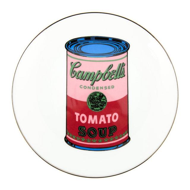 LIGNE BLANCHE Andy Warhol Plate - Campbell's Soup - Red/Pink