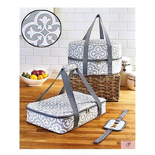3pcs Celebrity TOP CHEF FOOD CARRIER SLOW COOKER AND CASSOROLE CARRIER WITH HANDLES