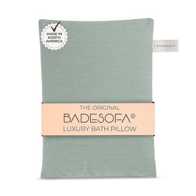 BADESOFA® Luxury Seat Cushion for Bath | Premium-Quality Materials | Comfortable & Quick-Drying | Washable Bath Pillow in Green | Home Spa | Suitable for Bathtub, Steam Sauna & Hot Tub